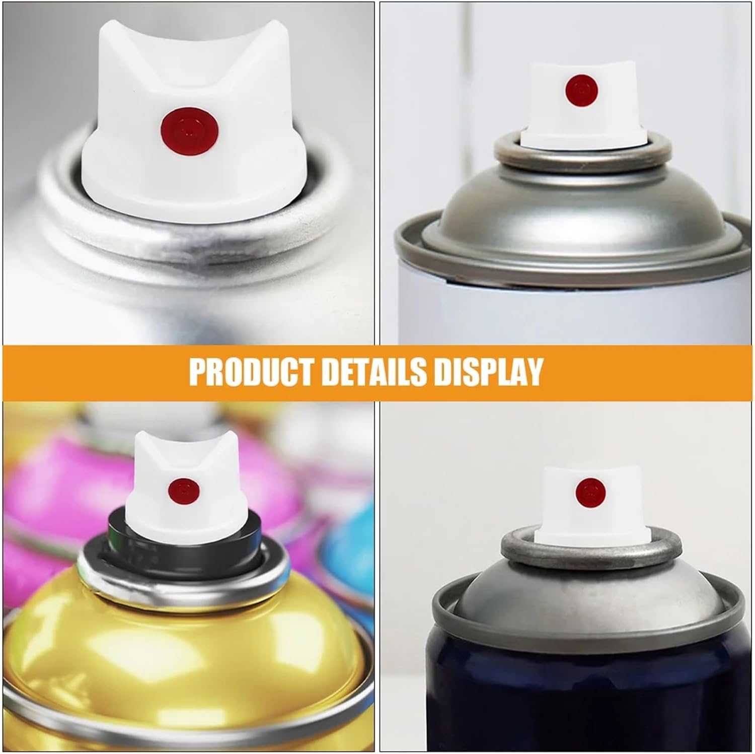 Spray Paint Caps 100PCS Universal Spray Paint Nozzle Replacements - Waterproof, Graffiti Accessories
