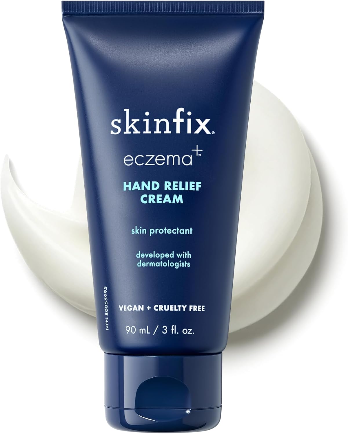 Skinfix Hand Relief Cream - 3 fl oz - Reduces Visible Redness, Stinging & Cracking for Dry, Sensitive Skin - Accepted by the National Eczema Association - Fragrance Free - Vegan, Cruelty Free