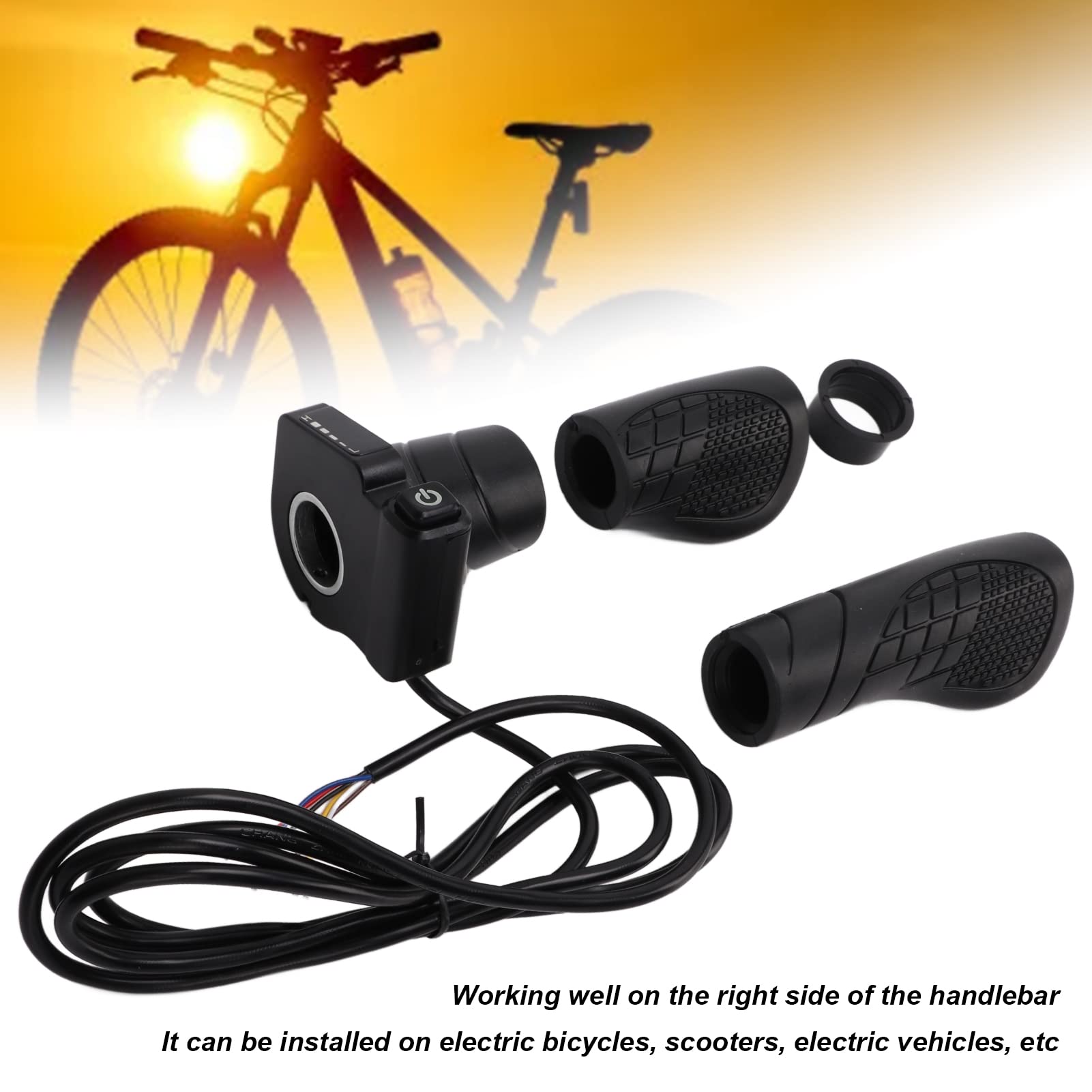 Poignée D’accélérateur Demi-guidon ANNJUC 118DX – Gauche/droite, Semi-rotative, Antidérapant – Pour Vélo électrique Et Scooter