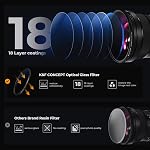 K&F CONCEPT 55mm UV CPL ND4 Lens kit, UV Protector Circular polarizing Neutral Density Filter Accessory for DSLR Cameras with Cleaning Cloth and Filter Case (Nano-K Series)