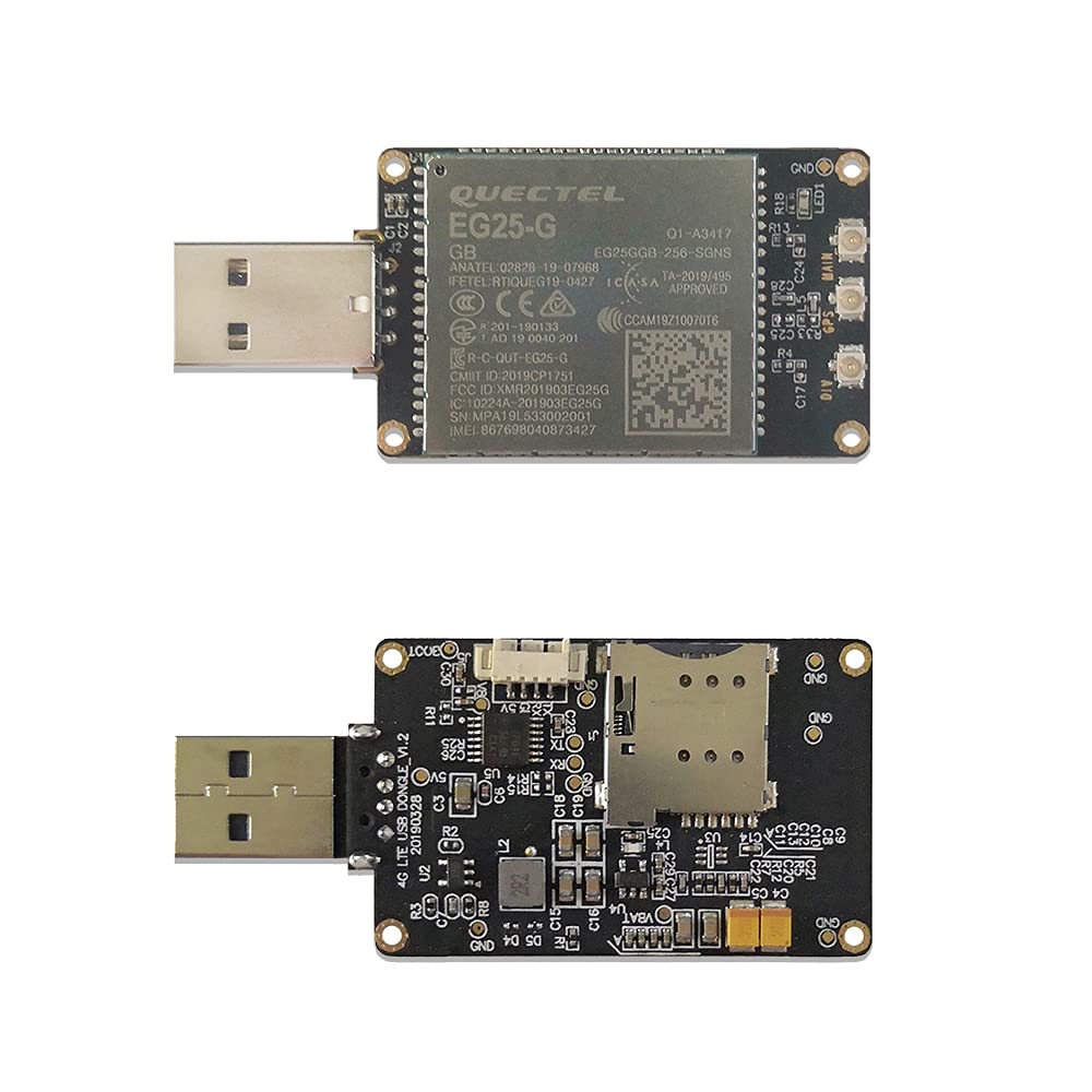 EXVIST Clé USB 4G LTE W/EG25-G LCC IoT/M2M optimisé LTE Cat 4 Module SIM Slot GPS pour Global