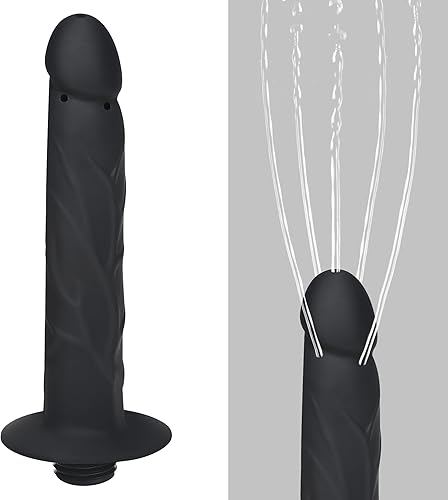 Limpiador de ducha de silicona de 6 agujeros, sistema de ducha enema, manguera de boquillas de enema de silicona, kit de limpieza vaginal de ducha