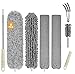 Microfiber Duster Cleaning Kit with 100 Inch Telescoping Extension Pole, Reusable Bendable Dusters, Washable Dusters for Cleaning Ceilings Fan Gray
