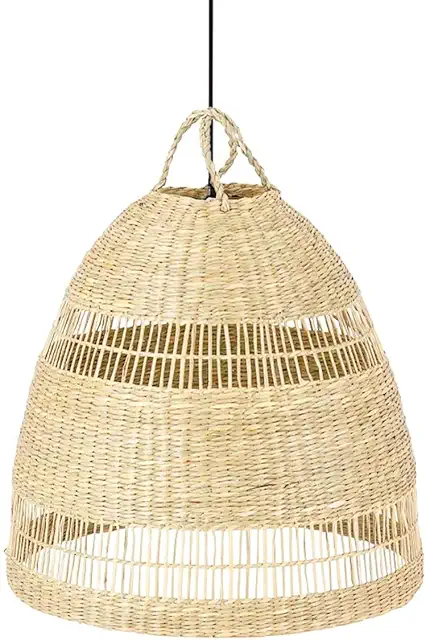 Natural Bohemian Rattan Ceiling Lamp for Living Room, Dining Room - Rieten Lampjes