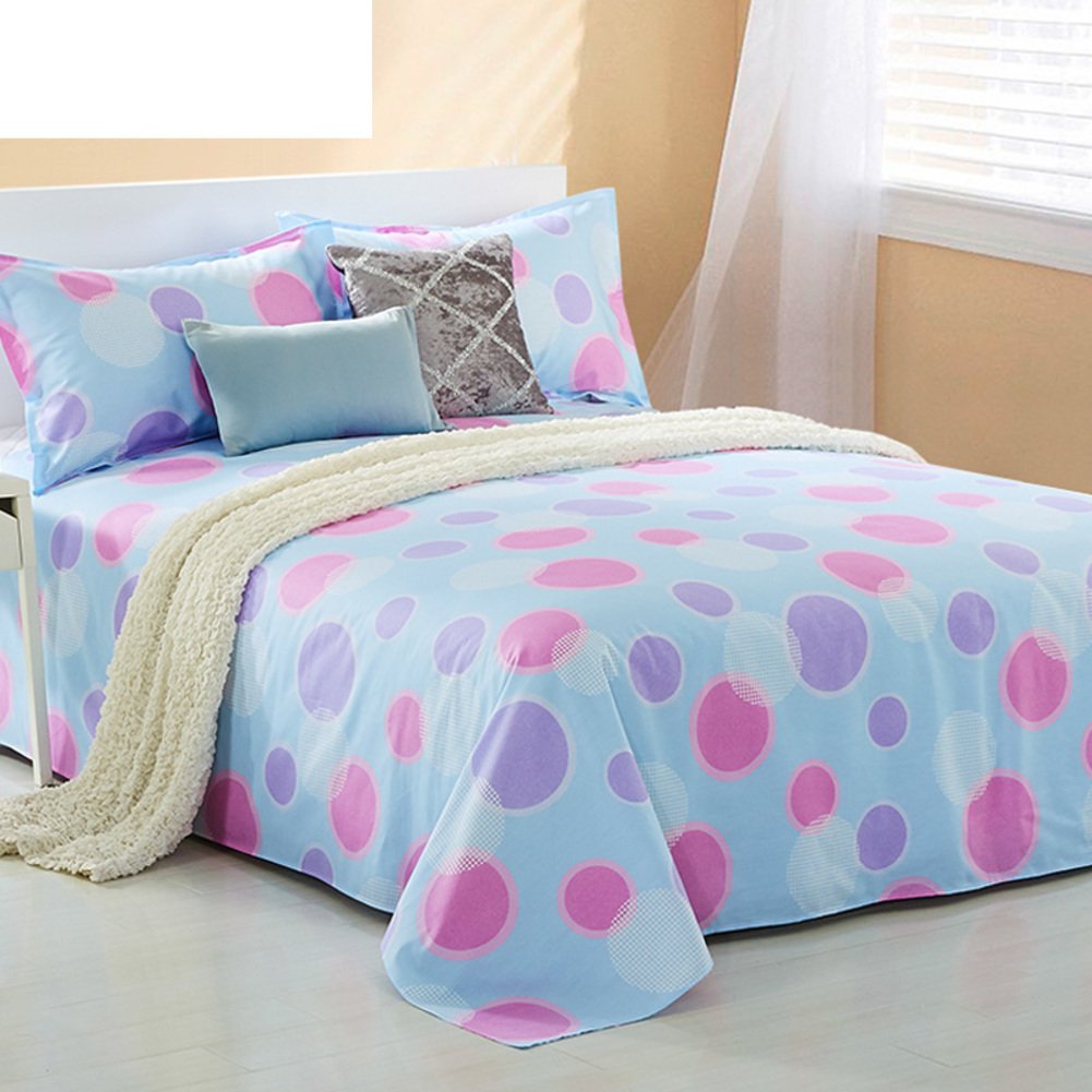 Drap plat lin coton sergé drap double 200x230 pour lit adulte