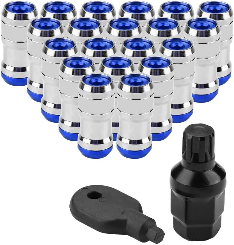 Gеt Dіѕсоunt оƒƒеr Qii lu M12 X P1.5 Car Racing Lug Wheel Nuts and Screws for Most of Wheels with 60 Degrees(Blue)
