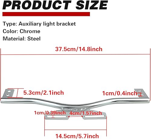 Miniatura 2 de SKTYANTS Barra de soporte de luz de motocicleta, soporte de luz de señal de giro antiniebla para Dyna Super Glide Road Honda Suzuki Yamaha Kawasaki