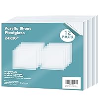 Vista 42 de Egofine Hojas de plexiglás de acrílico, paquete de 20 unidades de 8 x 10 pulgadas, 0.04 pulgadas de grosor, plástico transparente fundido