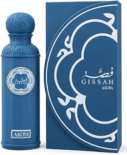 Gissah Akoya Unisex Perfume 200ml (6.7 fl oz) - Floral Fragrance with Bergamot, Orange, Blackcurrant, Caramel, Lavender, Jasmine, Patchouli, Sandalwood & Leather