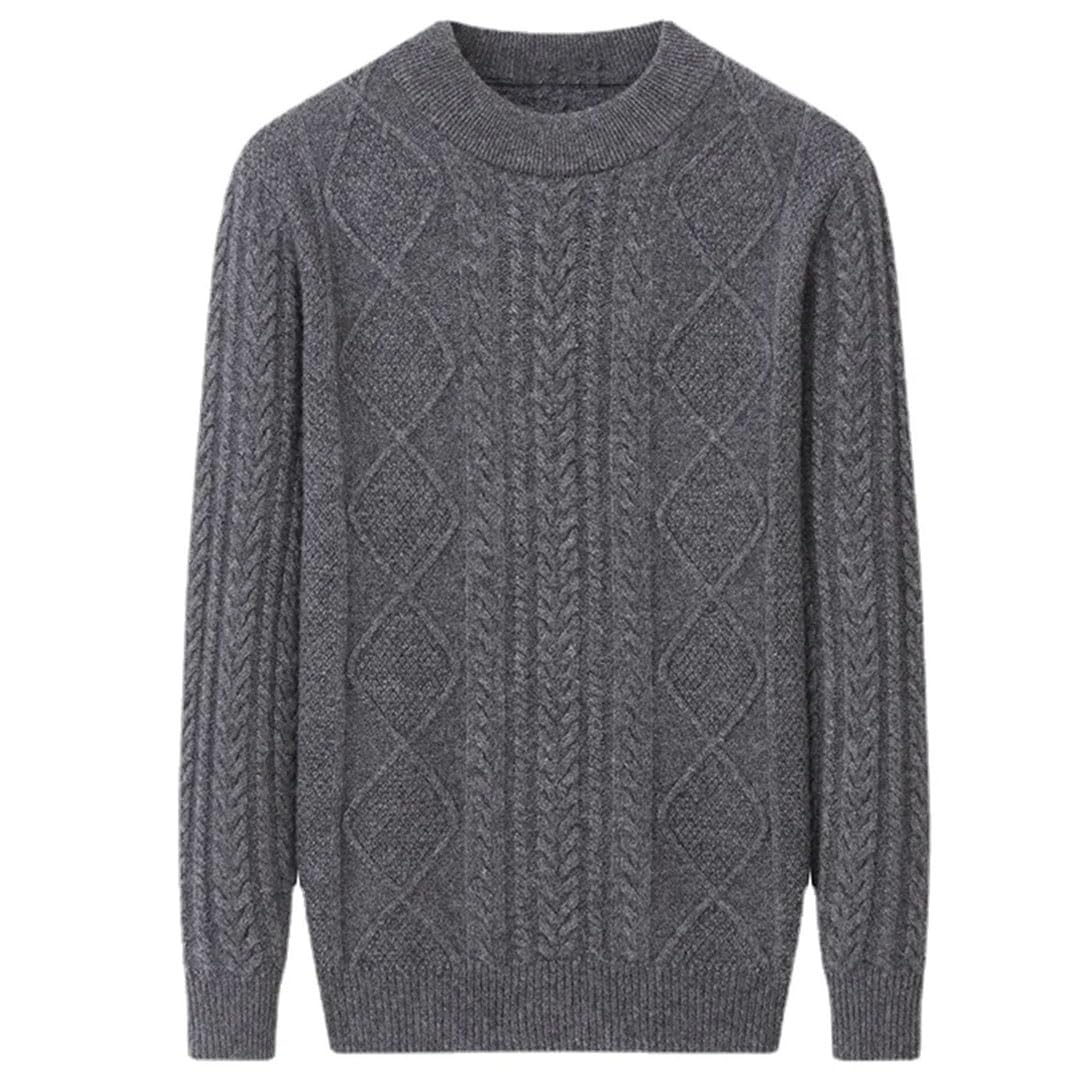 Vogrtcc Maglione in Cashmere Pullover Girocollo Lavorato A Maglia da Uomo