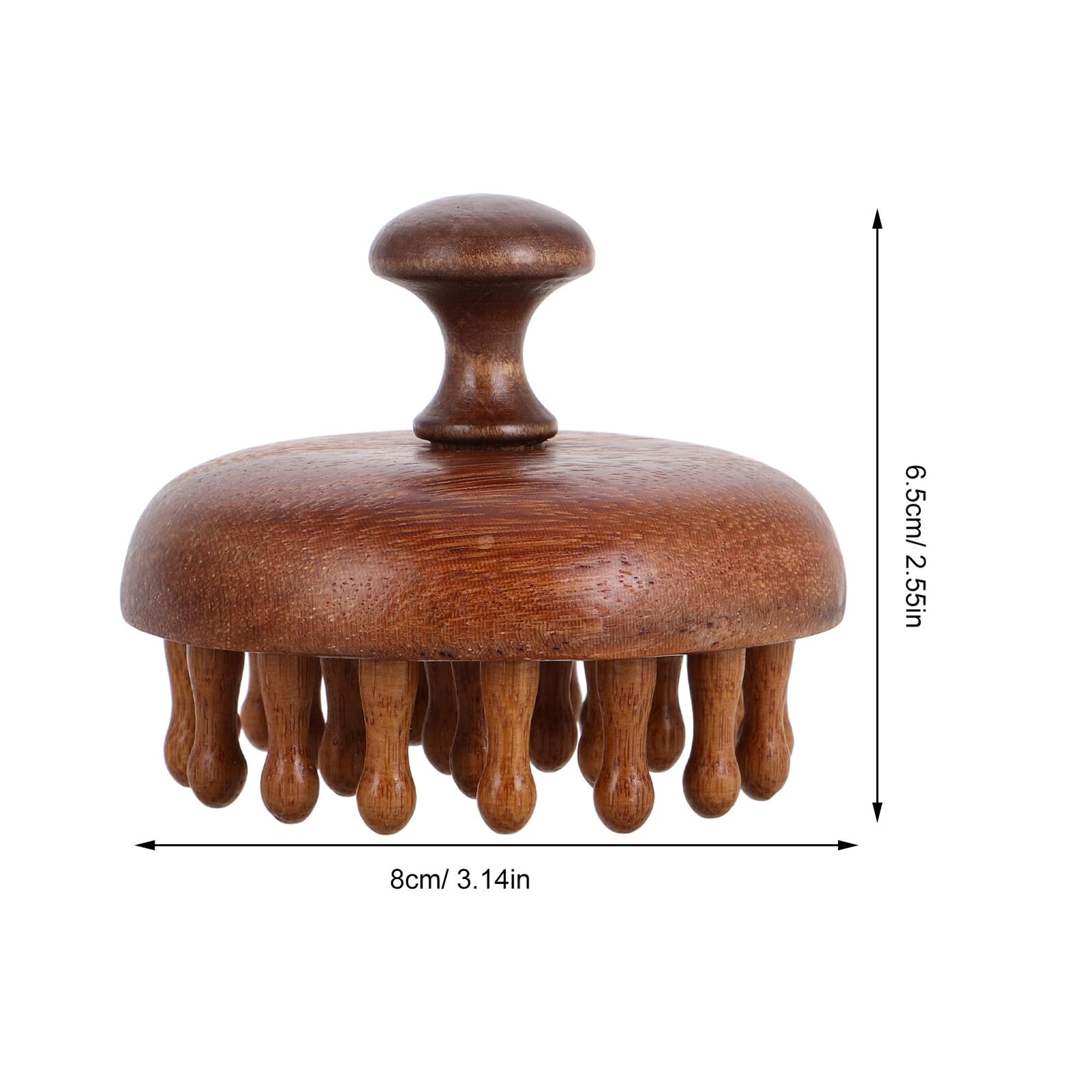 Wooden Massage Comb with Wide Teeth for Dandruff Removal And Scalp Care Round Tip Hair Brush for Dry And Wet Hair Natural Wood Scalp Massager