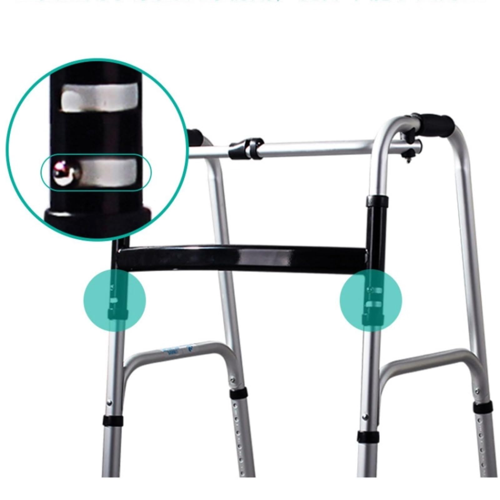 Deambulatore Walker Resto Sedile per Sedile Attaccabile Deambulatore Pieghevole Pieghevole Verticale con Sedile Regolabile in Altezza per Bagno