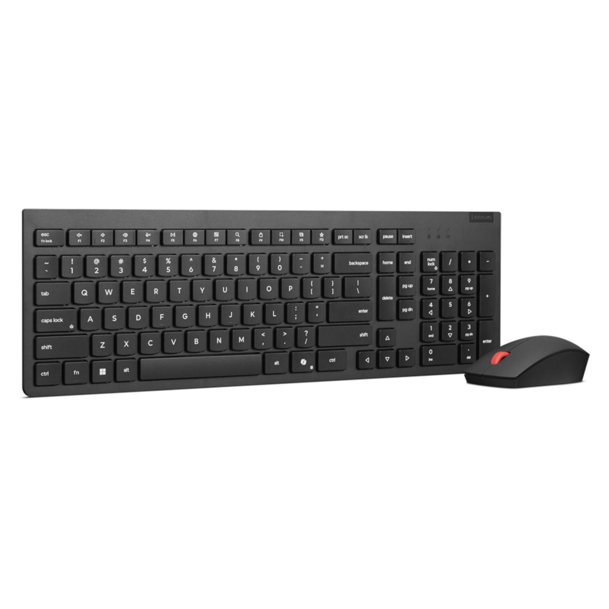 Lenovo Essential Wireless Combo Gen 2 - Tastatur-und-Maus-Set - kabellos - 2.4 GHz - QWERTZ - Deutsch - Schwarz - braune Box