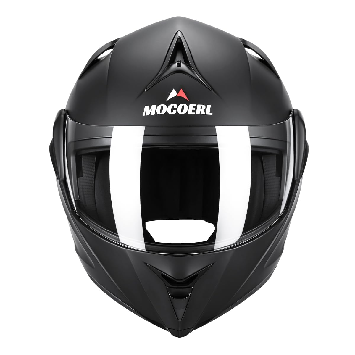Casco Integral de Moto, Casco Modular, para Hombre y Mujer, con Viseras Dobles, Certificación ECE 22.06, Negro Mate