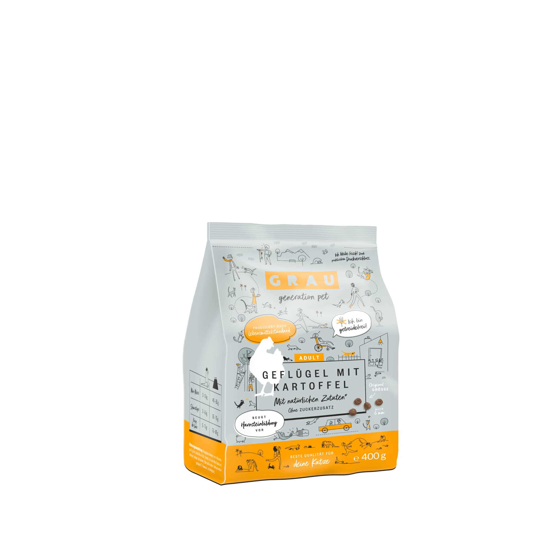 GRAU - the original - Dry food for cats - Poultry with potato (1 x 400 g)