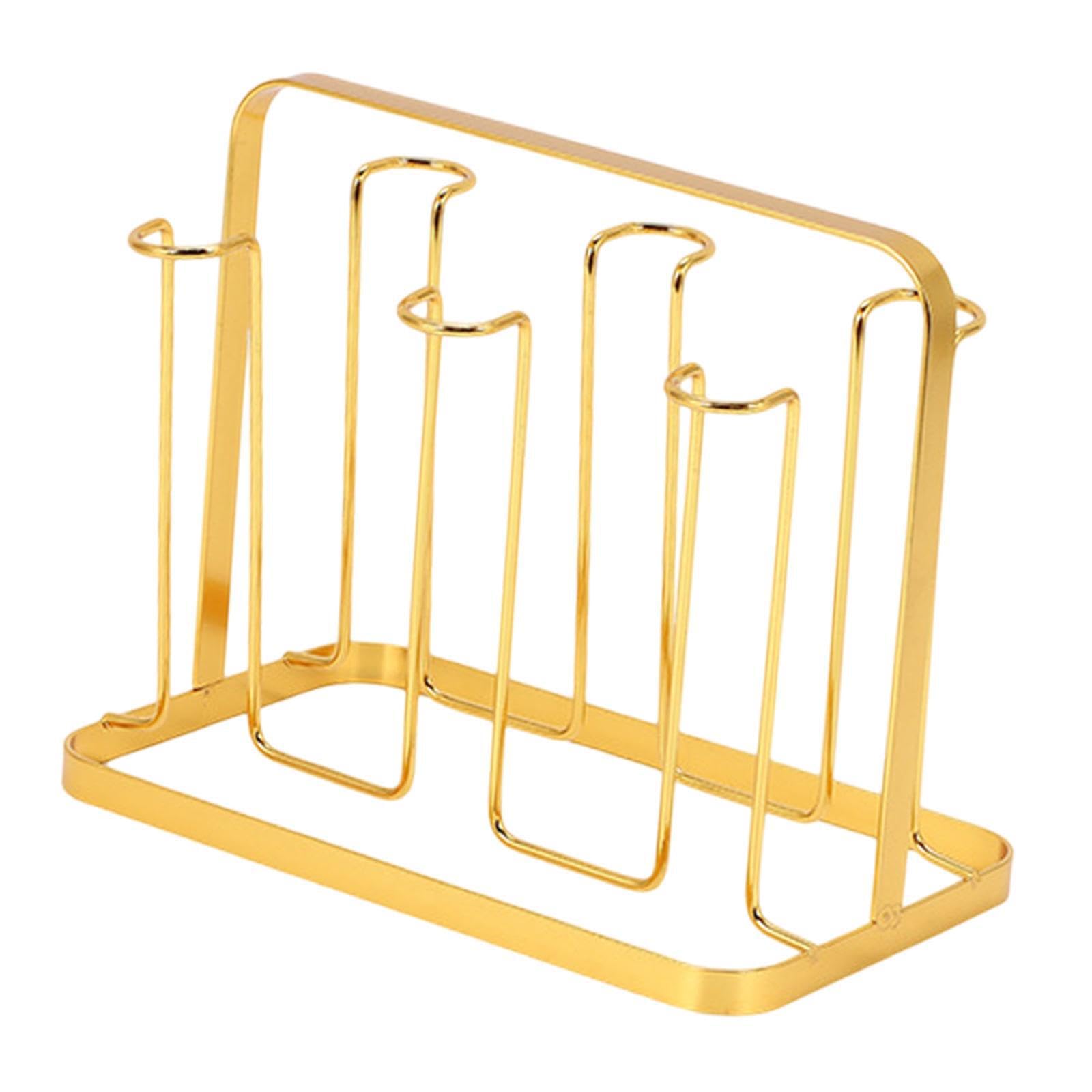 Yixannx Golden Iron Mug Holder Cup Rack Is Elegant Solution For Organized Storage And Easy Access To Coffee Cup Holder For Countertop Storage Rack, 215X135 X180mm