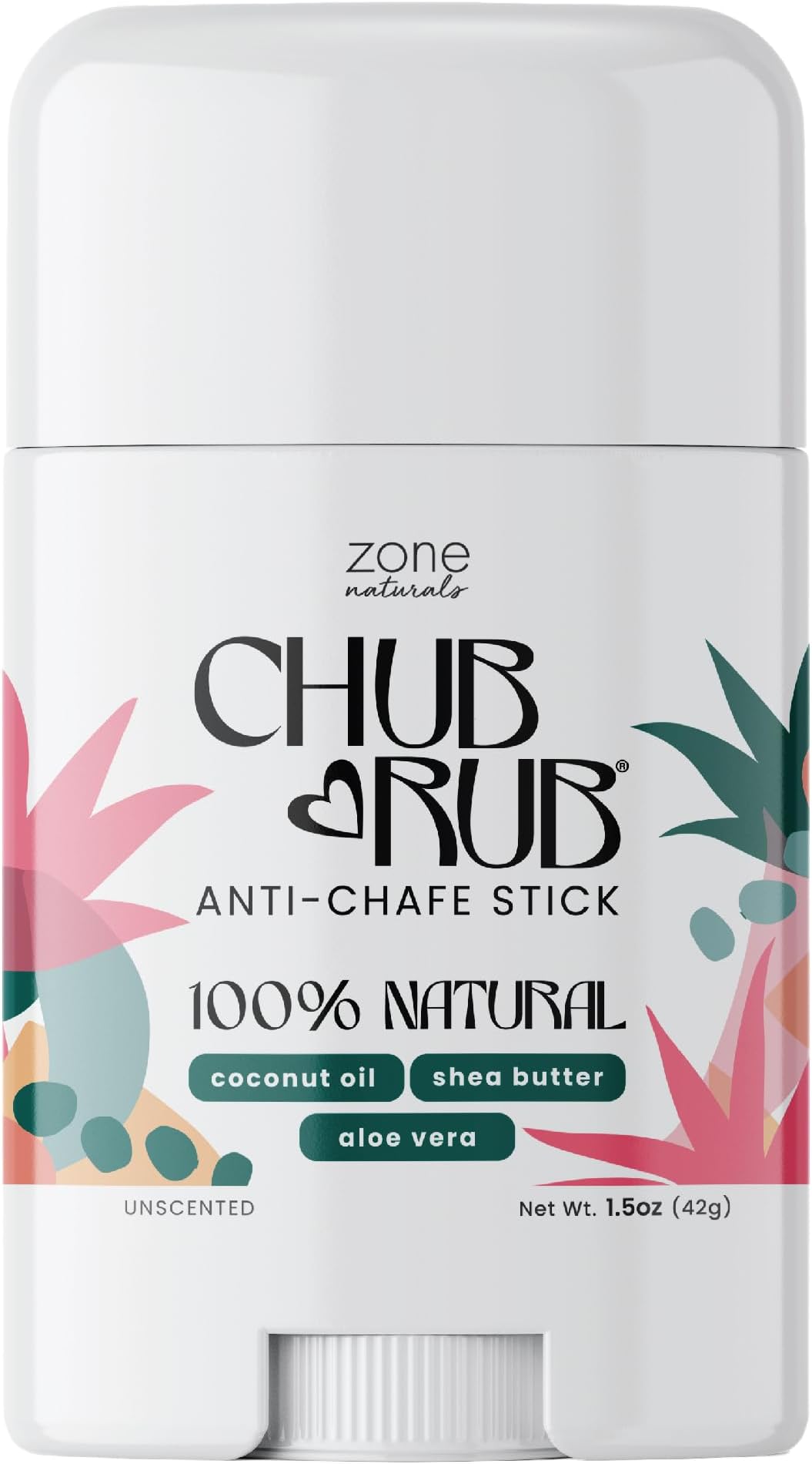 Zone Naturals Chub Rub All Natural Anti Chafing Stick, 1.5 Ounce