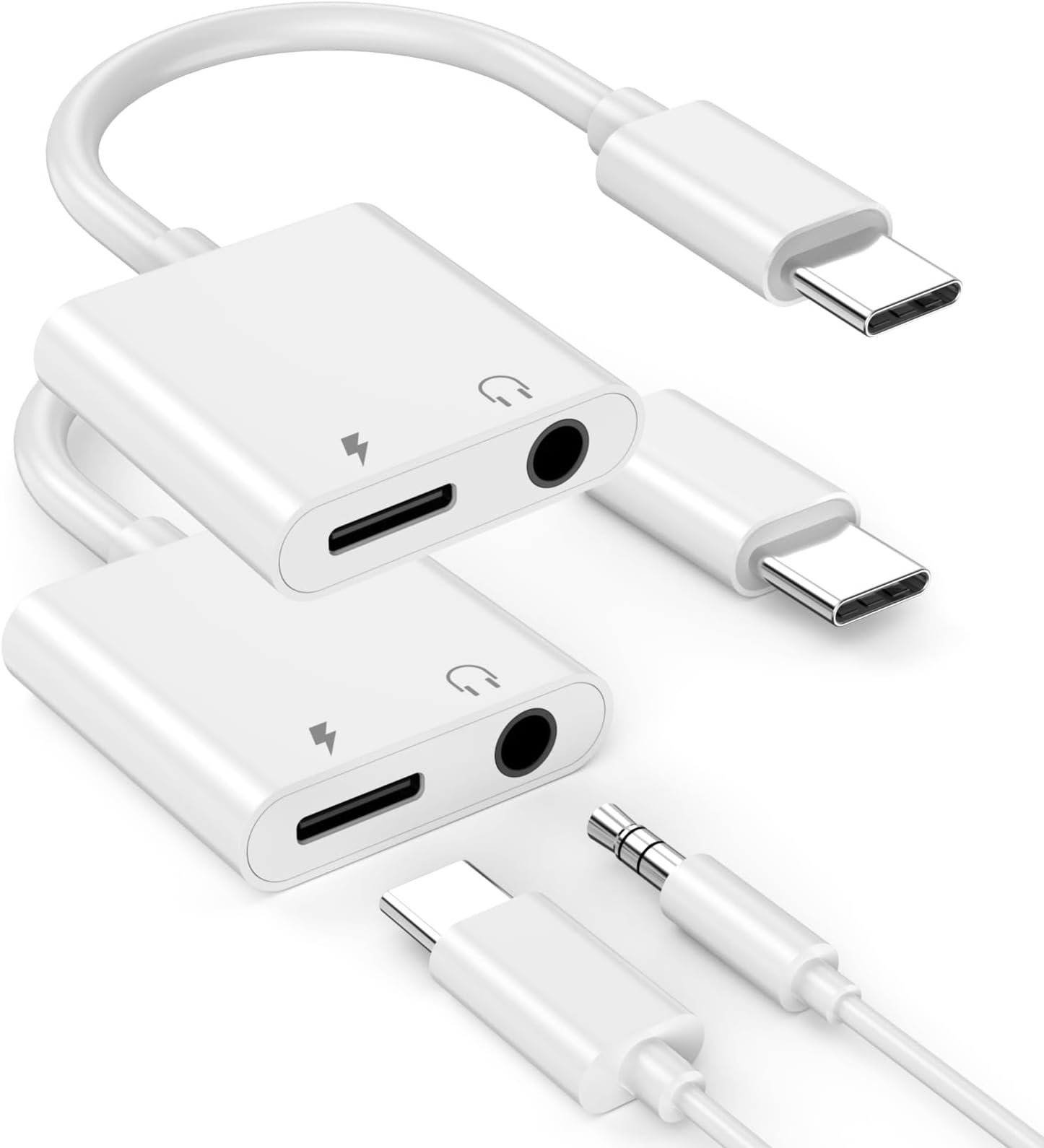 2 In 1 USB C To 3.5mm Audio Adapter With Charger For Jamaica