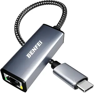 BENFEI USB-C to Ethernet Adapter, USB Type-C (Thunderbolt 3/4) to RJ45 Gigabit Ethernet LAN Network Adapter