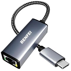 BENFEI USB-C to Ethernet Adapter USB Type-C Thunderbolt 3 4 to RJ45 Gigabit Ethernet LAN Network Adapter Compatible