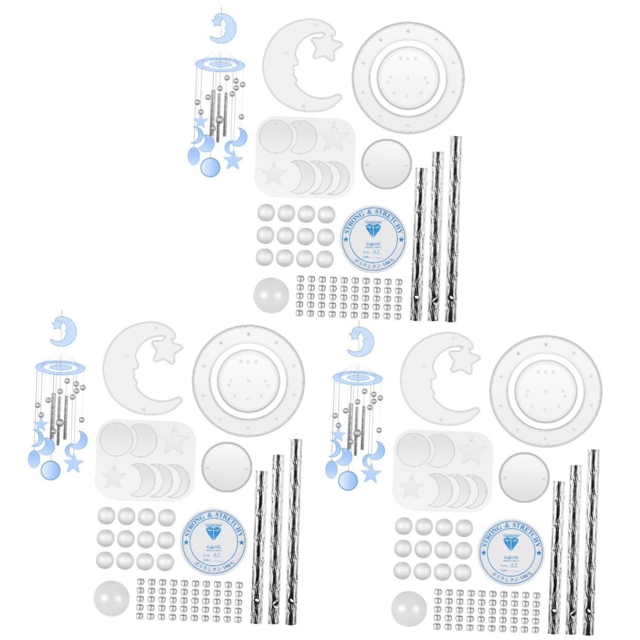 SHINEOFI 3juegos Kit De Moldes De Para Campanillas De Viento Para Manualidades De Epóxica Para y Proyectos De