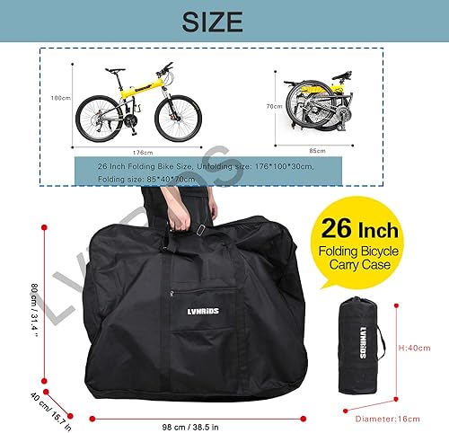 Miniatura 2 de Bolsa de bicicleta plegable impermeable para viajes, bolsa de transporte con bolsa de almacenamiento