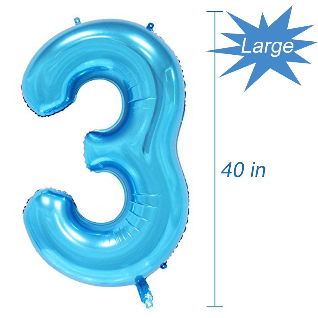 Tellpet Blue Number 30 Balloon,40 Inch