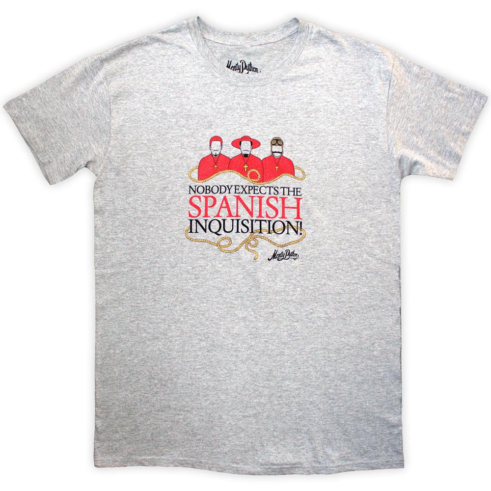 Rock Off officially licensed products Monty Python Spanish Inquisition T Shirt L Grey