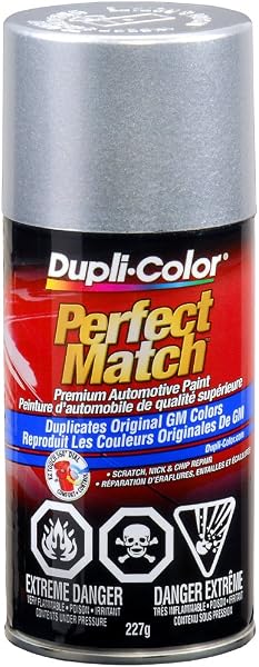 Dupli-Color CBGM03407 Perfect Match Premium Automotive Paint, Silver Metallic, 8 Ounces, 1 (Non-Carb Compliant) - 1