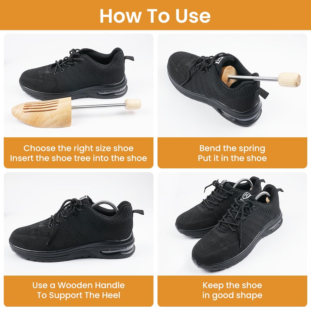 Horma Zapatos Madera con Sistema de Absorción de Humedad Transpirable para Hombre y Mujer