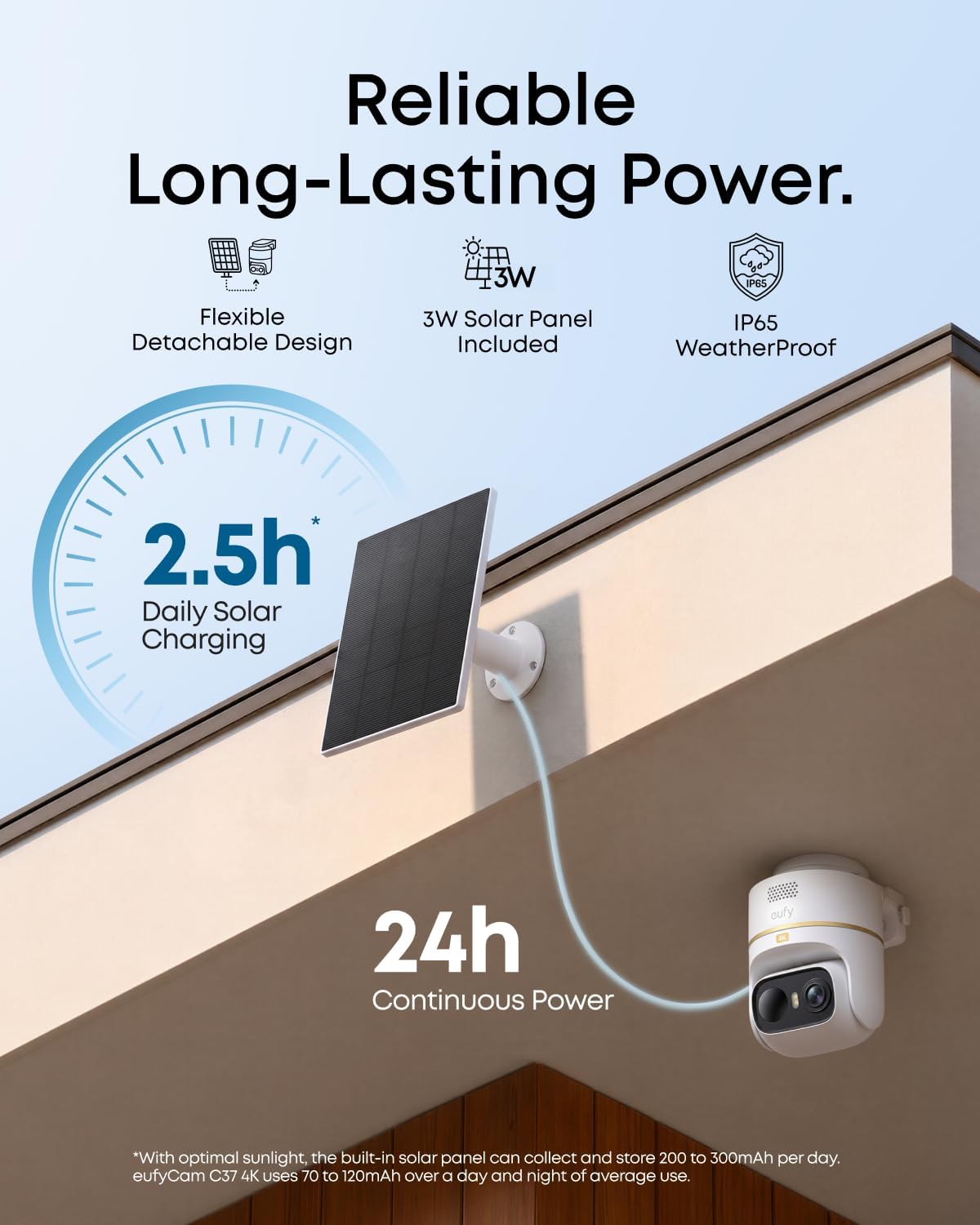 eufy Security eufyCam C37, 4K Solar Camera, 360° Pan&Tilt Auto AI Tracking 7