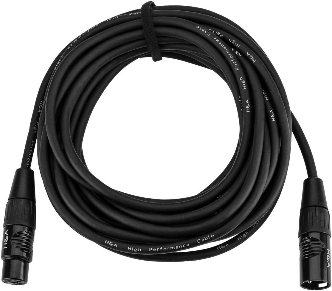 Coiled 25-foot XLR cable, included with the mixer bundle