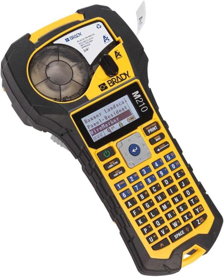 M210 Portable Label Printer - Labelling Device & Label Maker Handheld - Industrial Labelling Machine - incl. 1 Label Cartridge - replaces BMP21-PLUS