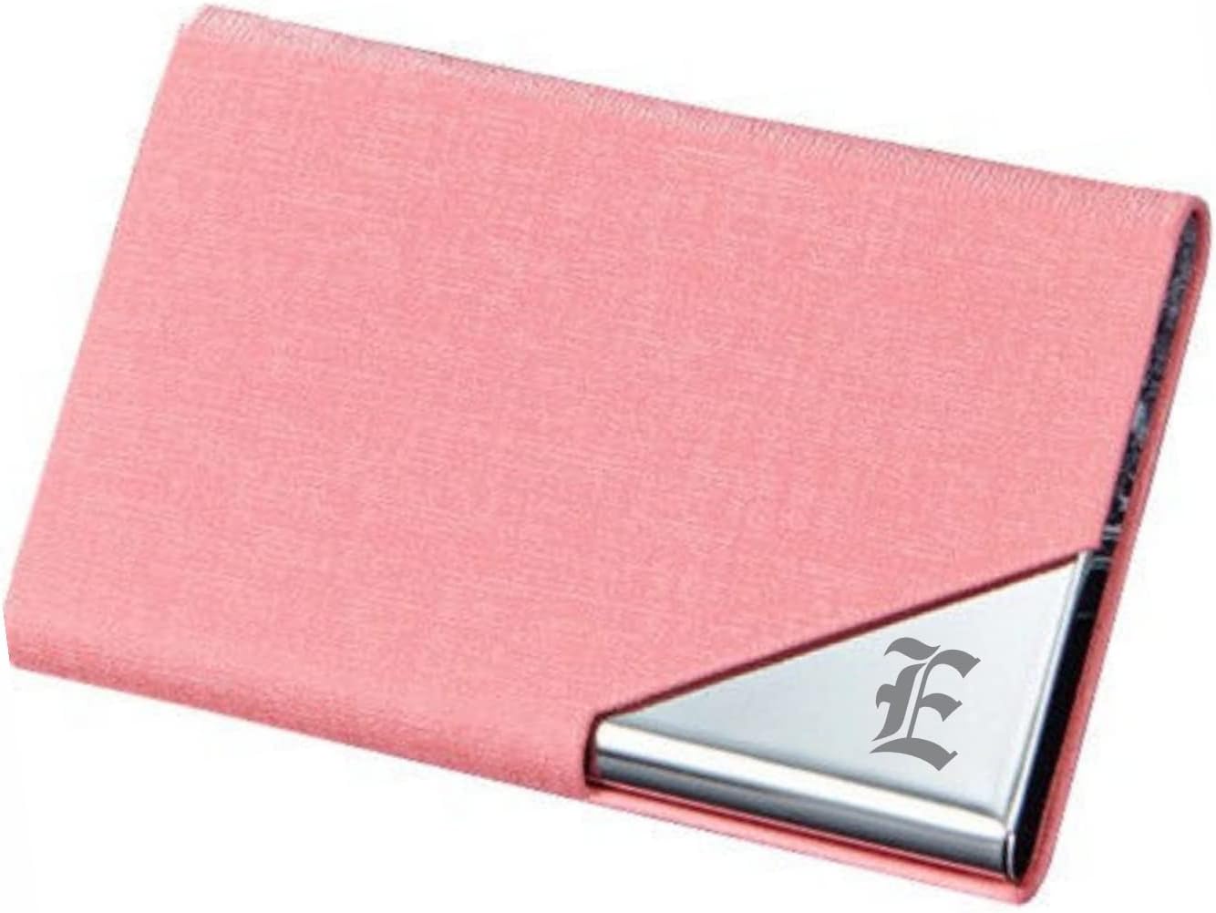 A & L Engraving Personalized Pink Leather Magnetic Business Card Case Holder Engraved Free - Ships from USA