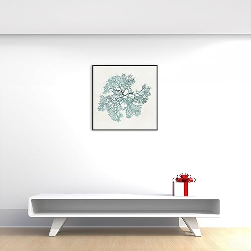 Miniatura 5 de Amanti Art Lienzo enmarcado para pared, 30 x 30 pulgadas, coral verde azulado II de Aimee Wilson, arte de lienzo enmarcado para decoración de pared,