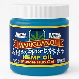 Sport Extra Strong Muscle Rub Gel with Hemp Oil 4 Oz. – Alliviates Aches, Muscle Stiffness, & Improves Joint Mobility – Net Wt. 4 oz (113.3 g)