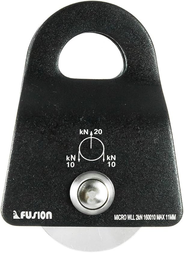 Fusion Climb Ekat Micro Aluminum Side Swing Pulley Matte Black 20KN : Sports & Outdoors