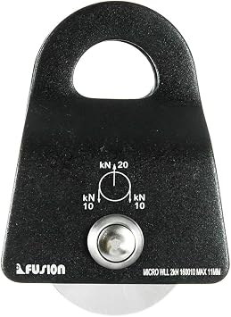 Fusion Climb Ekat Micro Aluminum Side Swing Pulley, Backyard Zipline, Trolley