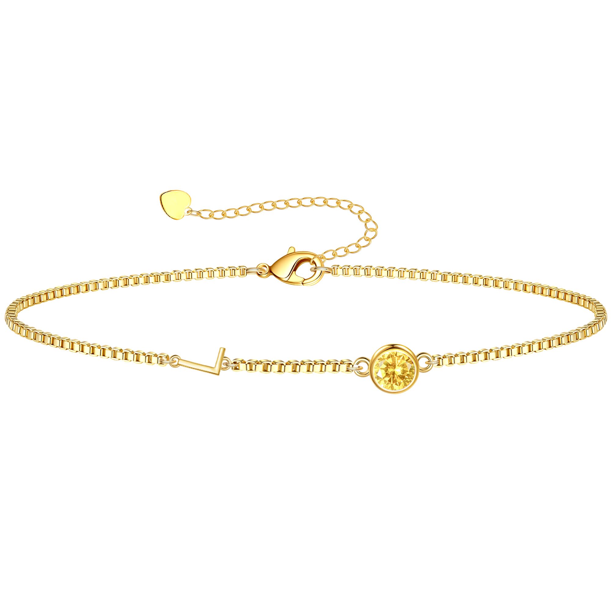 Birthstone Bracelets for Women, Initial Bracelet Teen Stocking Stuffers Birthday Gifts for Teen Girls Initial Bracelet Trendy Letter A-Z Dainty Bracelet 21st 30th Mom Birthday Gift Birthstone Jewelry