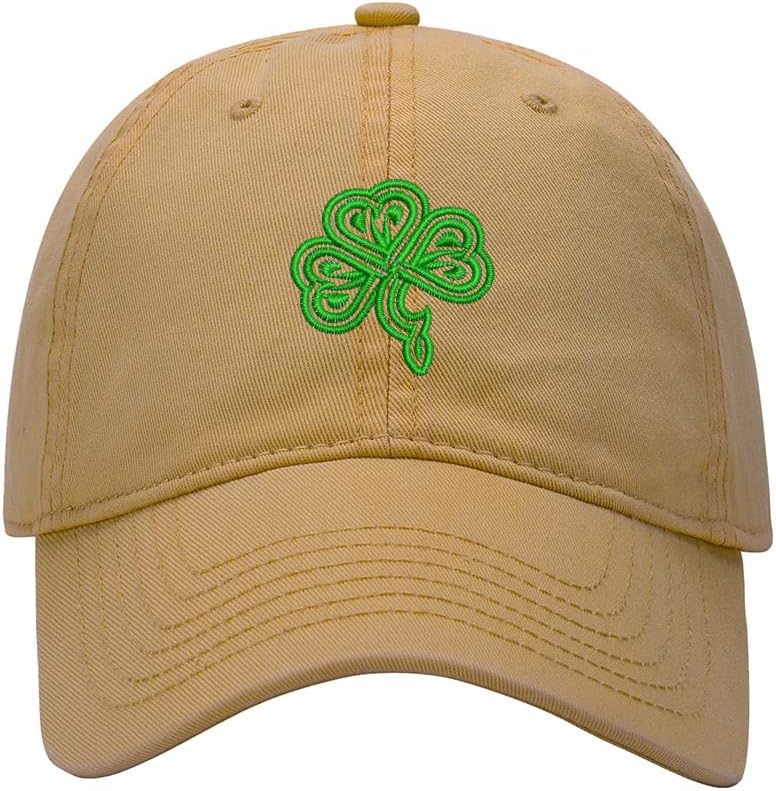 Baseball Cap Men Celtic Knot Irish Shamrock Embroidered Washed Cotton Dad Hat Baseball Caps