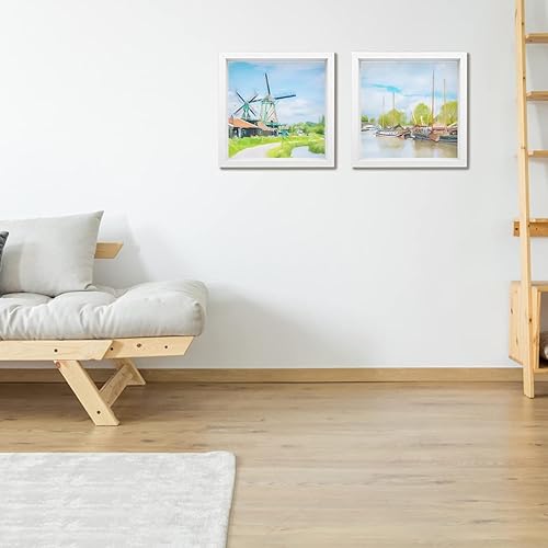 Miniatura 7 de Paquete de 4 marcos de caja de sombra para fotos de 8 x 8 pulgadas, marcos 3D, cajas de sombra cuadradas de acrílico, cajas de exhibición con cinta