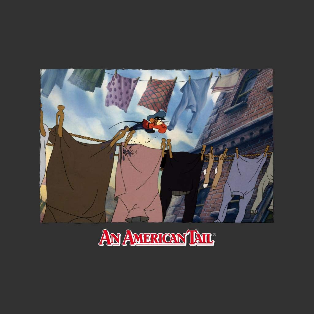 All+Every An American Tail Fievel Running On Rope Men's Hooded Sweatshirt
