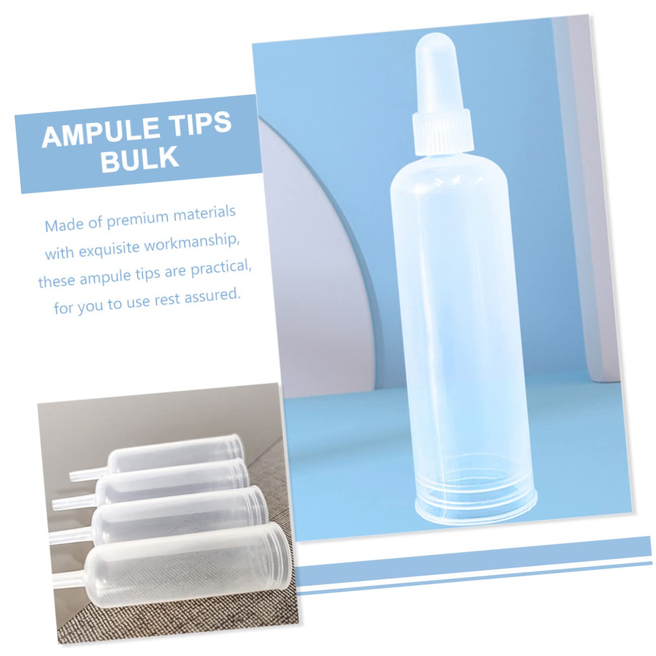 minkissy 1set Set Ampule Tip Caps Ampule Tips for Finger Protection Dispensing Tips for Ampule Bottles Lador Applicator Tips Caps Mini Dispensing Tips Transparent Plastic 50pcs