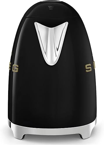 Miniatura 5 de Smeg x OVO - Hervidor eléctrico de 1.7 L, hervidor de té eléctrico OVO Collection Smeg de 7 tazas estilo retro de los años 50 (negro)