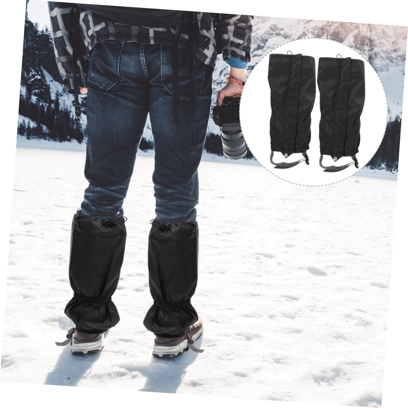 BESPORTBLE Lot De 3 Guêtres Thermiques pour Randonnée en Plein Air Résistantes À Leau Matériau Respirant Et Protecteur pour Les Jambes 2 Pièces X 3