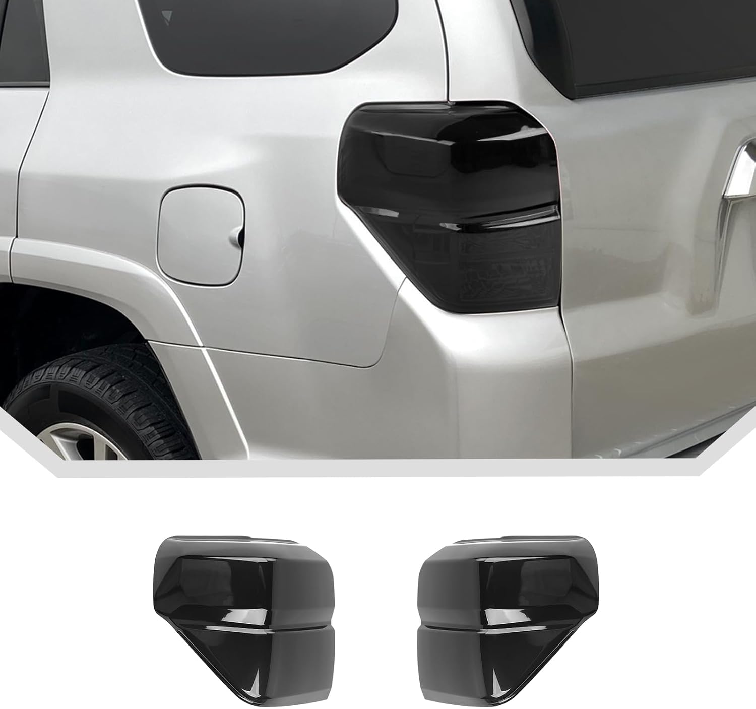 JeCar Smoked Tail Light Cover Trim Guards for 2010-2013 Toyota 4Runner
