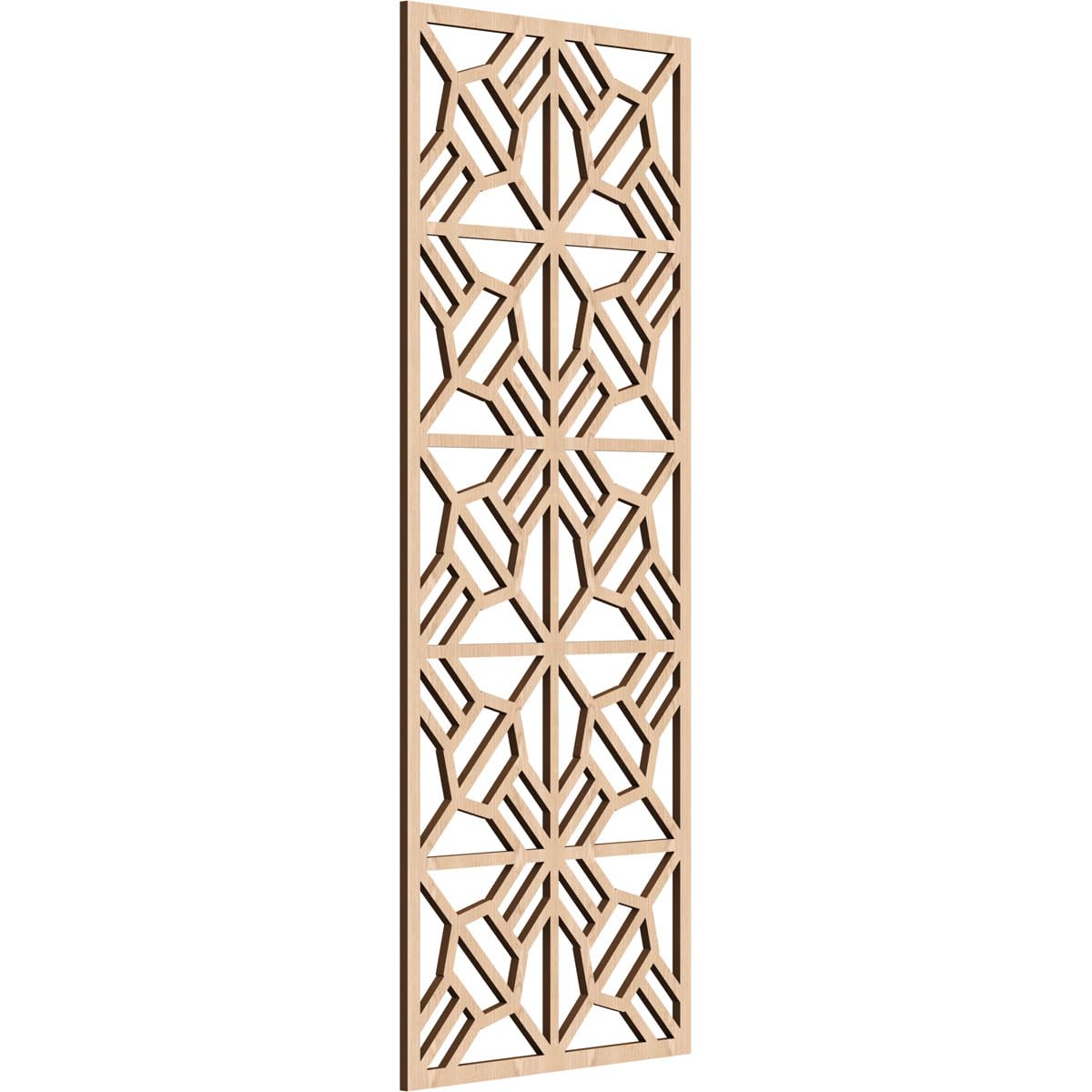 19 3/8"W x 49 3/8"H x 3/8"T Auburn Decorative Fretwork Wood Wall Panels, Red Oak