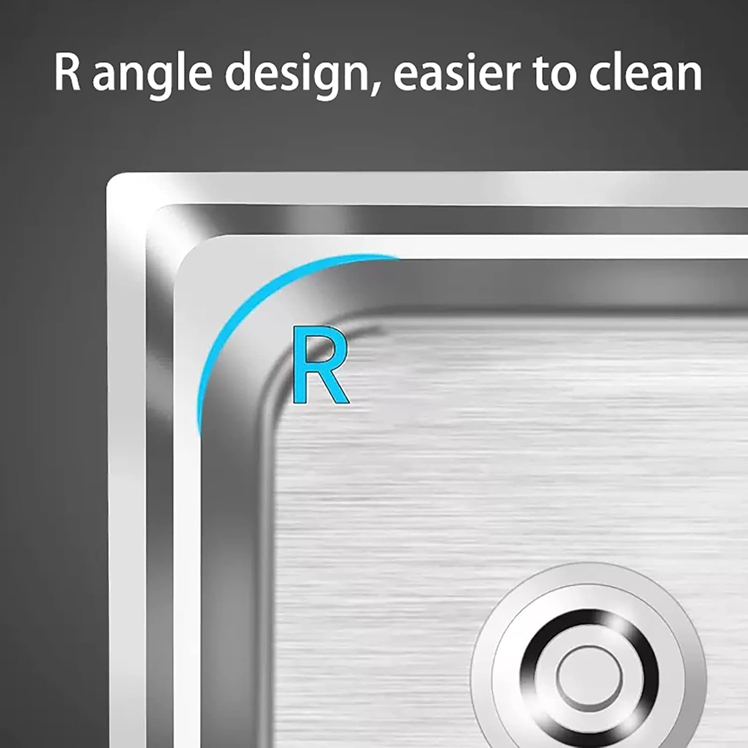 304 Stainless Steel Single Outdoor Utility Sink, Stainless Steel Commercial Kitchen Sink, Kitchen Sink with Stand, Freestanding Sink with Hot and Cold Water Taps(Hot and Cold 60 * 45 * 75cm)
