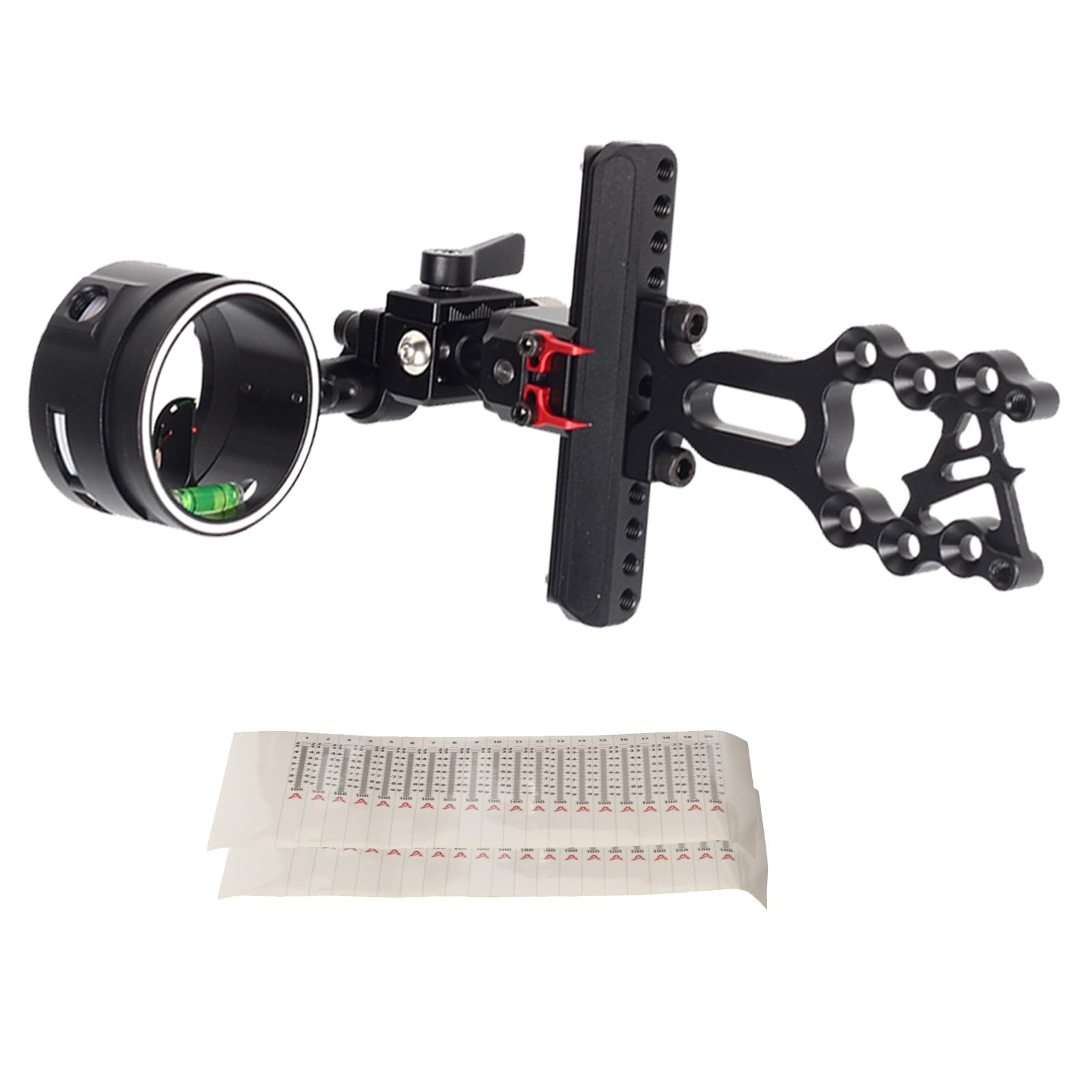 SOPOGERQuick Adjustable Single Pin Bow Sight, Archery 1 Pin Bow Sights for Compound Bows with Sight Tape for Outdoor Bow and Arrow Hunting Shooting