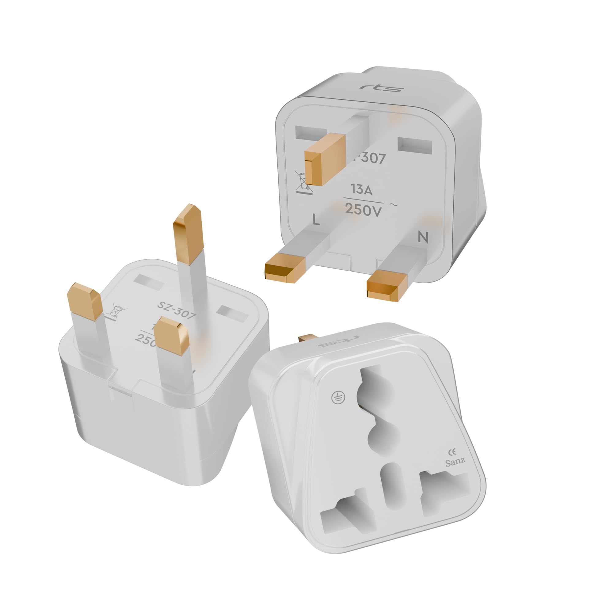 Universal Travel Adapter, International Power Converter (Type G - UK/Hong Kong/UAE, 3 Pack)-image-49